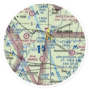 Curns Airport (2WN3) VFR Sectional Sticker (20 mile)