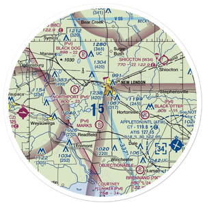 Curns Airport (2WN3) VFR Sectional Sticker (30 mile)