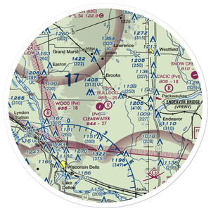 Bulldog Ranch Airport (2WI9) VFR Sectional Sticker (30 mile)
