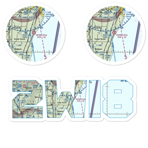 Davies Airport (2WI8) VFR Sectional Sticker Pack