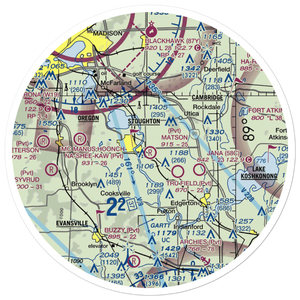 Matson Airport (2WI6) VFR Sectional Sticker (30 mile)