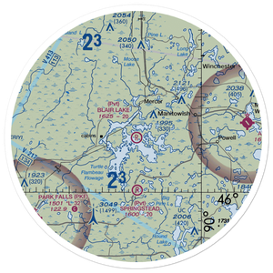 Blair Lake Airport (2WI5) VFR Sectional Sticker (30 mile)