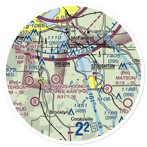 Uff-Da Airport (2WI1) VFR Sectional Sticker (20 mile)