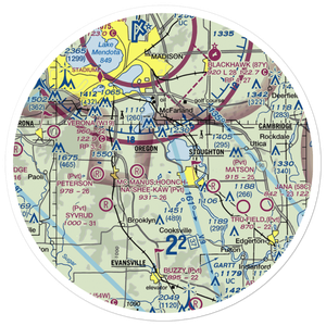 Uff-Da Airport (2WI1) VFR Sectional Sticker (30 mile)