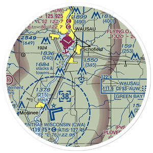 Bender's Airport (2WI0) VFR Sectional Sticker (20 mile)