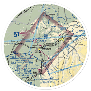 Touchet Valley Airport (2WA9) VFR Sectional Sticker (30 mile)