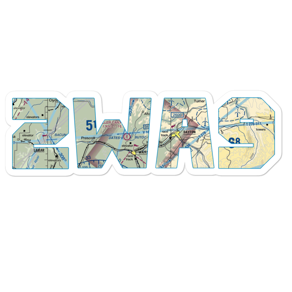 Touchet Valley Airport (2WA9) VFR Sectional Sticker 