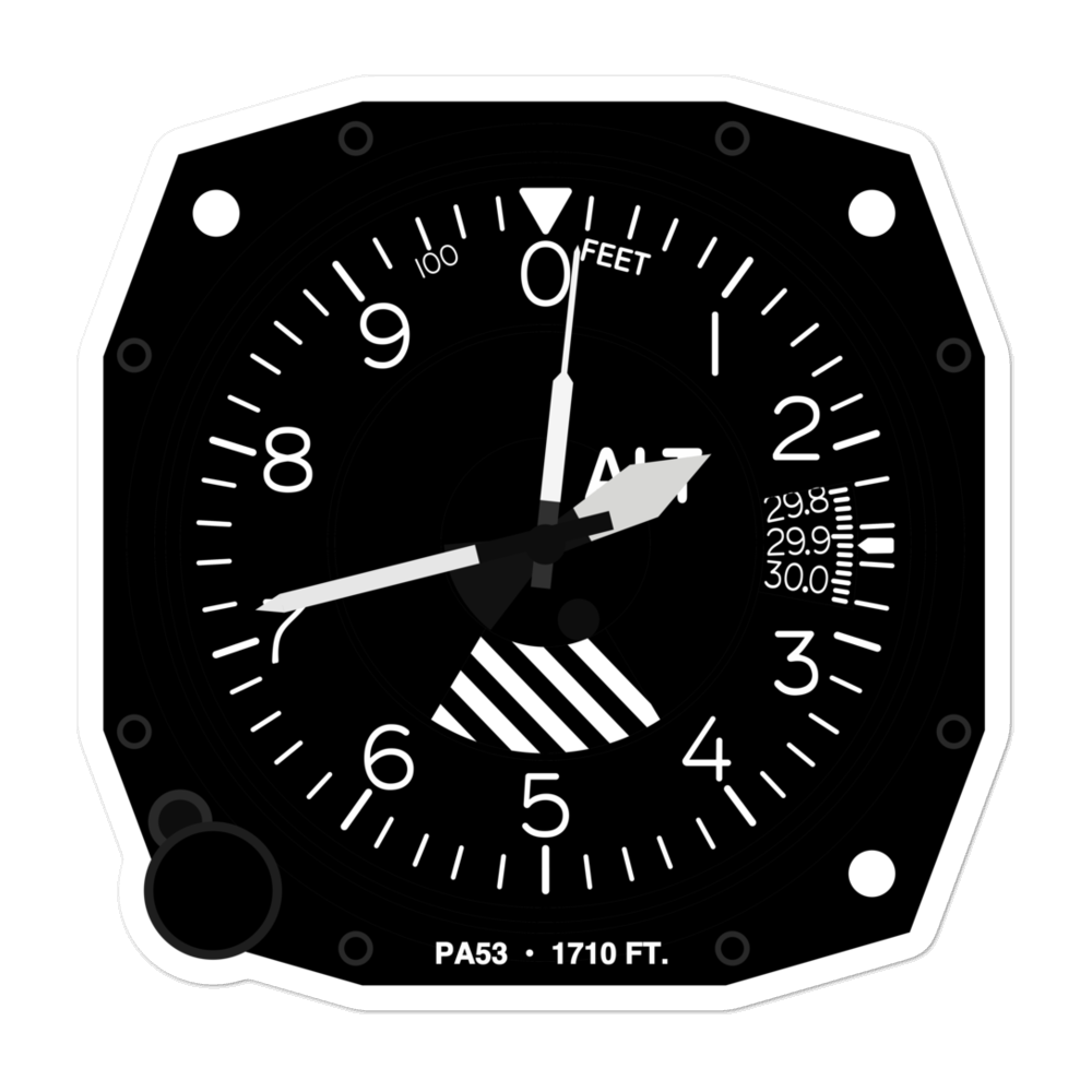 Cosklos Elkview Airport (PA53) Altimeter Stickers 