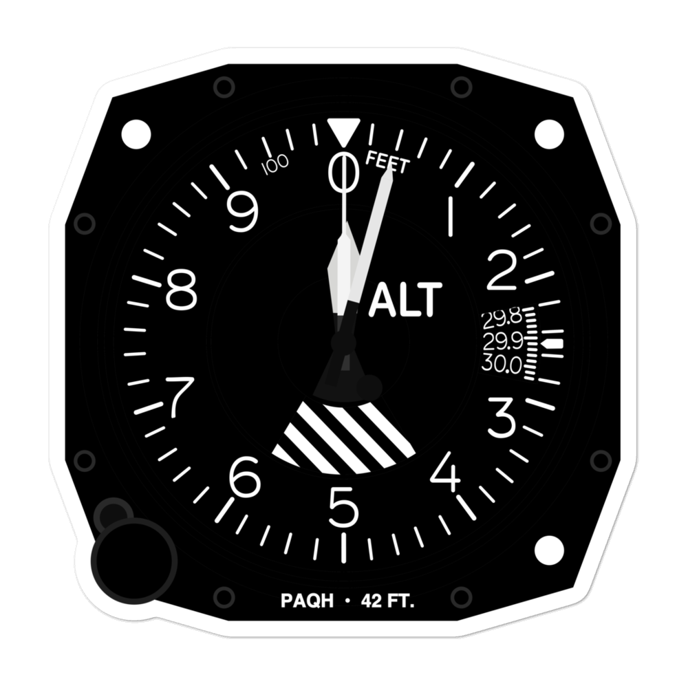 Quinhagak Airport (PAQH) Altimeter Stickers 