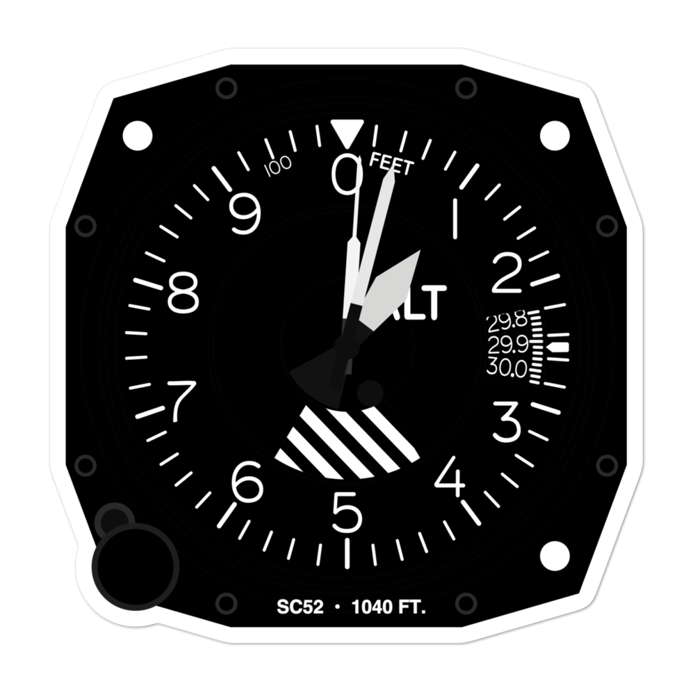 Oakview Airport (SC52) Altimeter Stickers 