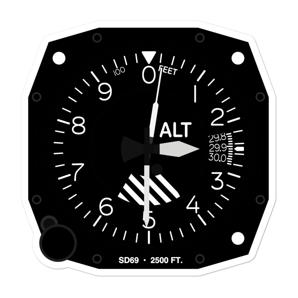 Badlands Heliport (SD69) Altimeter Stickers 