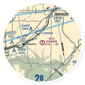 Kramer Ranch Airport (2WA8) VFR Sectional Sticker (20 mile)