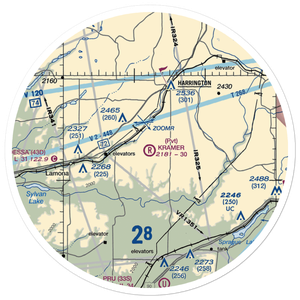 Kramer Ranch Airport (2WA8) VFR Sectional Sticker (30 mile)