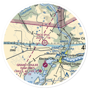 Rice Ranch Airport (2WA6) VFR Sectional Sticker (20 mile)