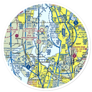 Quartermaster Harbor Seaplane Base (2WA2) VFR Sectional Sticker (30 mile)