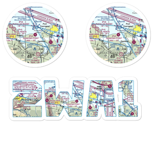 Diamond Point Airstrip (2WA1) VFR Sectional Sticker Pack