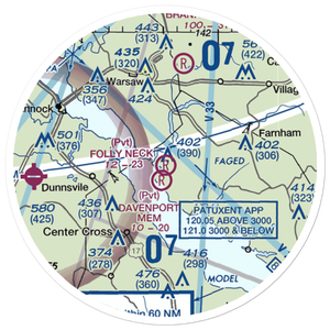 Folly Neck Airport (2VG8) VFR Sectional Sticker (20 mile)