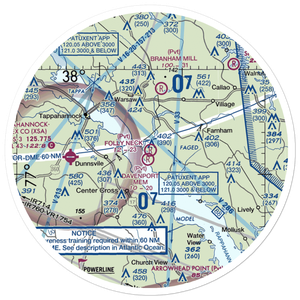Folly Neck Airport (2VG8) VFR Sectional Sticker (30 mile)