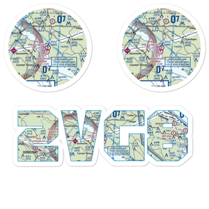 Folly Neck Airport (2VG8) VFR Sectional Sticker Pack
