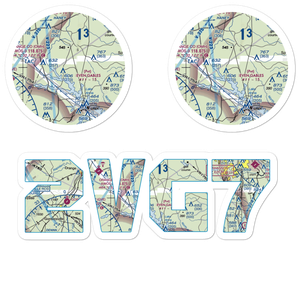 Seven Gables Airport (2VG7) VFR Sectional Sticker Pack