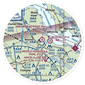 Arrowhead Point Airport (2VA6) VFR Sectional Sticker (20 mile)