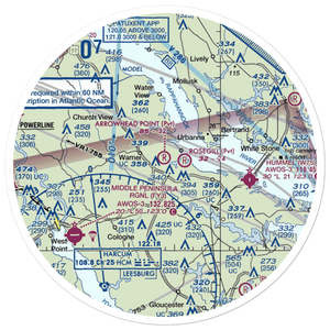 Arrowhead Point Airport (2VA6) VFR Sectional Sticker (30 mile)