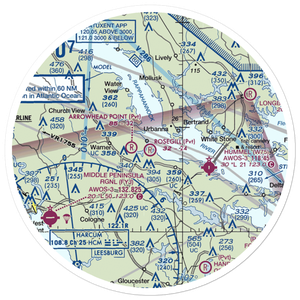 Rosegill Farm Airstrip (2VA5) VFR Sectional Sticker (30 mile)