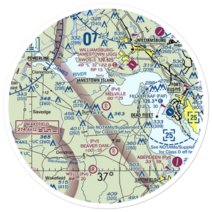 Melville Airstrip (2VA2) VFR Sectional Sticker (30 mile)