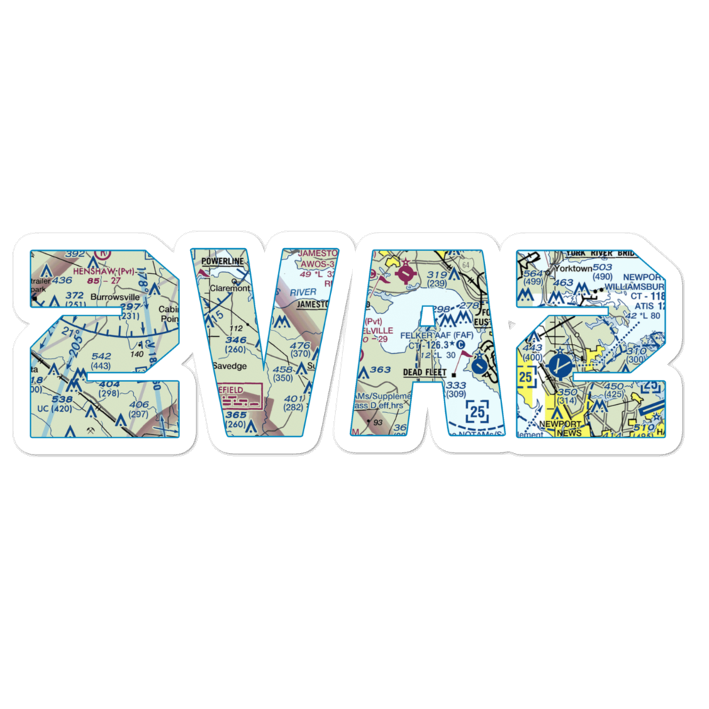 Melville Airstrip (2VA2) VFR Sectional Sticker 