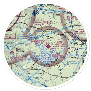Red Birds Airyard Airport (2VA0) VFR Sectional Sticker (30 mile)