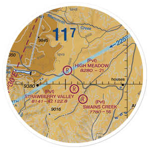 High Meadow Ranch Airport (2UT2) VFR Sectional Sticker (20 mile)