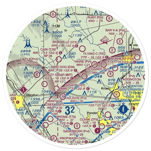 Eagle's Landing Airport (2TX8) VFR Sectional Sticker (30 mile)