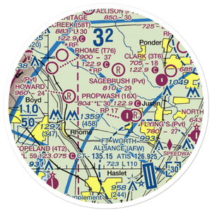 Jw Airport (2TX7) VFR Sectional Sticker (20 mile)