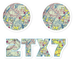 Jw Airport (2TX7) VFR Sectional Sticker Pack