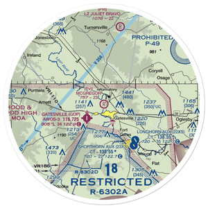 Berry Airport (2TX5) VFR Sectional Sticker (30 mile)