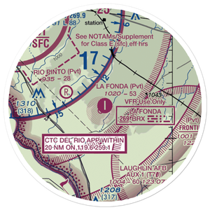 La Fonda Ranch Airport (2TX3) VFR Sectional Sticker (20 mile)