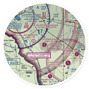 La Fonda Ranch Airport (2TX3) VFR Sectional Sticker (30 mile)