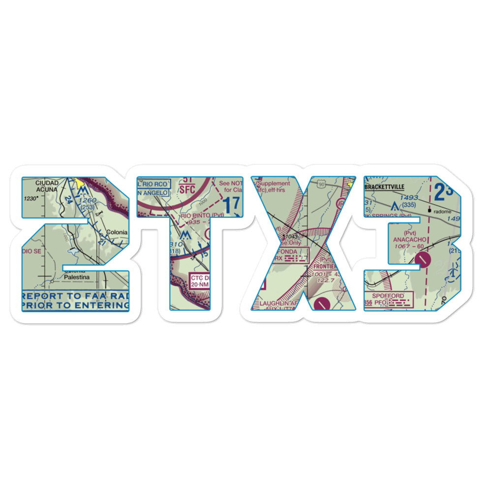 La Fonda Ranch Airport (2TX3) VFR Sectional Sticker 