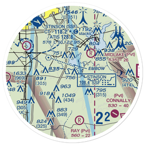 Russell Paradise Airport (2TX1) VFR Sectional Sticker (20 mile)