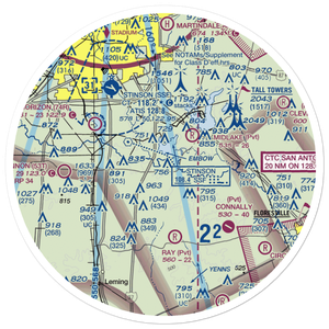Russell Paradise Airport (2TX1) VFR Sectional Sticker (30 mile)