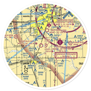 Blue Sky Airfield (2TX0) VFR Sectional Sticker (30 mile)