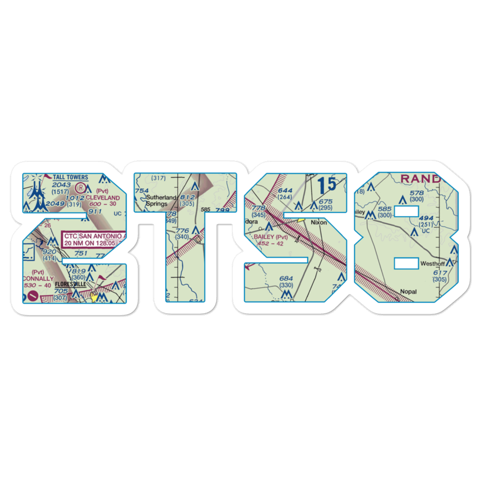 Bailey Airport (2TS8) VFR Sectional Sticker 