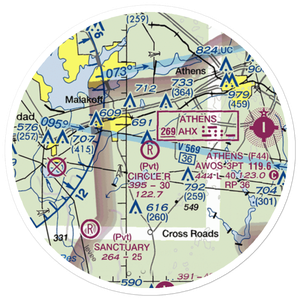 Circle R Ranch Airport (2TS4) VFR Sectional Sticker (20 mile)