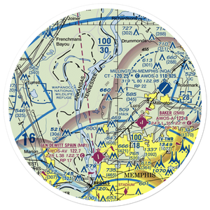 Shoemaker-Shelby Forest Airport (2TN4) VFR Sectional Sticker (30 mile)
