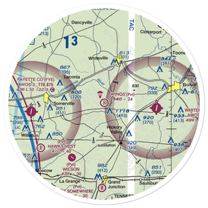 Wings Field (2TN2) VFR Sectional Sticker (30 mile)