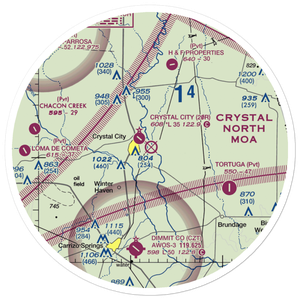 Wagner-Braxdale Airport (2TE8) VFR Sectional Sticker (30 mile)