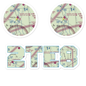 Wagner-Braxdale Airport (2TE8) VFR Sectional Sticker Pack