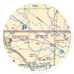 Beach Ranch Airport (2TE7) VFR Sectional Sticker (30 mile)