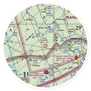 Burris Ranch Airport (2TE6) VFR Sectional Sticker (30 mile)