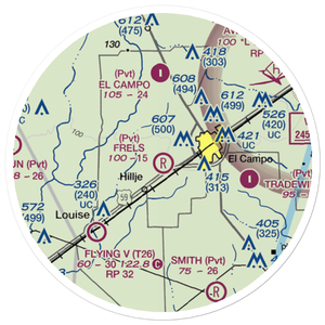 Frels Airport (2TE4) VFR Sectional Sticker (20 mile)